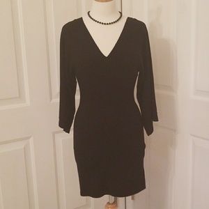 Knit casual evening black dress